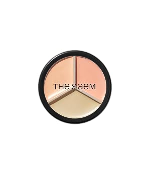THE SAEM Cover Perfection Corrector triple Pot - Paleta de 3 colores para tonos rojos y ojeras, 0.16 oz (4.5 g) - No 03 Correct Up Beige