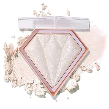 White Highlighter Makeup Palette, Shimmer Powder, 01 Pearl White
