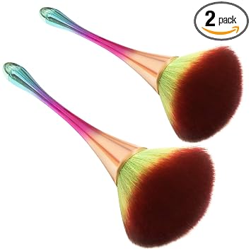 Jutoe Brocha de maquillaje Kabuki bronceadora súper grande, 2 piezas