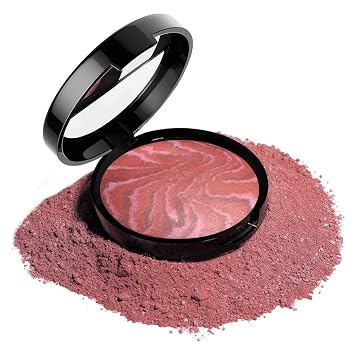 SUAKE Brighten - Paleta de contorno de rubor horneado, híbrido 2 en 1 para rubor e iluminador, crema de mantequilla en polvo prensada, marmoleada, acabado natural intensamente pigmentado, color para