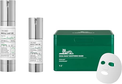 VT COSMETICS CICA Reedle Shot 300 & 700 Essence + Mascarilla calmante diaria