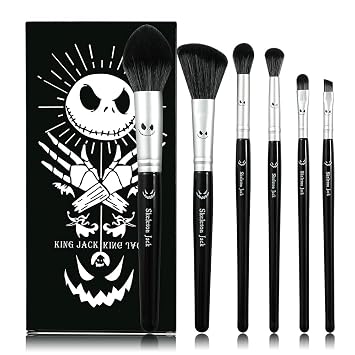 Set de brochas de maquillaje Pesadilla antes de Navidad Regalos de Pesadilla antes de Navidad para mujer Niña Sombra de ojos mágica Eyeliner Cepillo de labios para mezclar