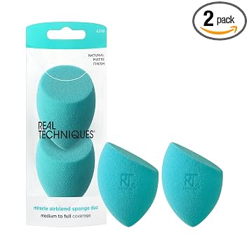 Real Techniques Miracle Airblend - Esponja de maquillaje, esponja de base