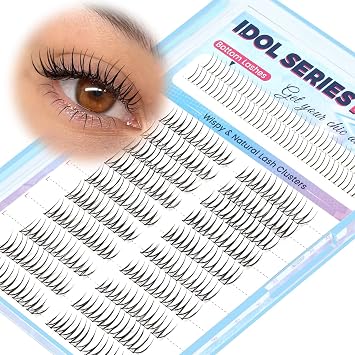 Wispy Lash Racimos de pestañas puntiagudas con pestañas inferiores para maquillaje coreano (IDOL03)