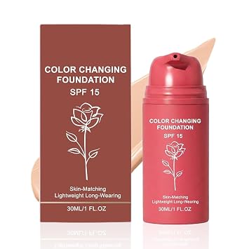 Base coreana que cambia de color para piel madura, acabado natural, 1 fl oz