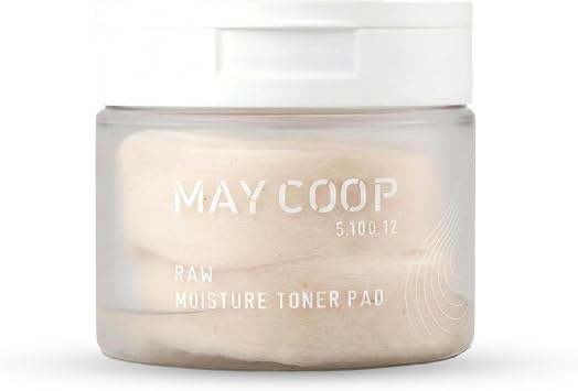 MAY COOP Almohadillas de tóner de humedad cruda, almohadillas de algodón hidratante y exfoliante coreano, 75% savia de arce, comodidad para enrojecimiento, equilibrio de la piel y textura suave, 70