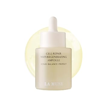 LA MUSE Cell Repair - Ampolla regeneradora de 1.35 onzas líquidas | Suero facial hidratante | Cuidado reafirmante y elástico | Radiance Boost | Cuidado de la piel coreano