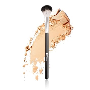DUcare Brocha iluminadora, brocha para abanico, brocha de maquillaje, mezcla que ayuda a bloquear la base y el corrector, 1 unidad, color negro