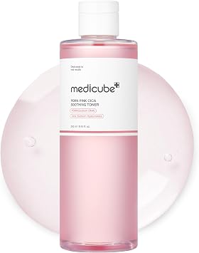 medicube Salmon DNA PDRN Pink CICA Tónico Calmante I Tónico de Brillo Rosa para Impulsar, Calmar y Suavizar la Piel, Tono de Piel Irregular, Péptido y Niacinamida, Cuidado de la Piel Coreano (250ml