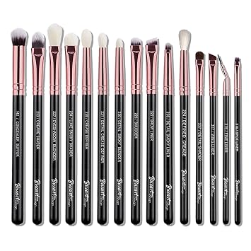 Bueart Design - Juego de 15 brochas de maquillaje profesional para ojos
