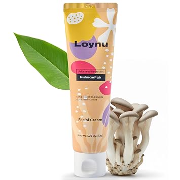 Hidratante facial coreano para piel seca y sensible | Fórmula rica y profundamente hidratante con extracto de hongos | Crema facial hidratante | No irritante, 1.76 onzas