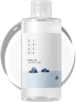 ROUND LAB 1025 Dokdo Tónico 6.76 fl oz, Control de aceite y reduce el exceso de sebo, Tónico facial exfoliante suave, Agua de mar profunda para hidratación, Acabado suave sin pegajosidad, Cuidado de