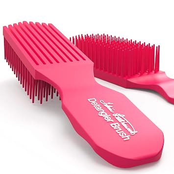 Cepillo desenredante rosa de Felicia Leatherwood - Para cabello rizado, ondulado 4c o liso - Domar tus enredos, suavizar tus rizos - Sin dolor para todas las edades