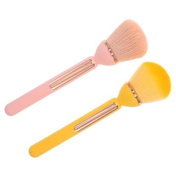 Brocha de maquillaje en forma de flor, cepillo de mango largo para rubor y polvo, para mejillas, resaltador, corrector, compacto, portátil, diseño creativo