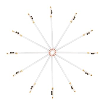 Vaguelly Sacapuntas de madera para mujer, 12 unidades, para maquillaje, cepillo de cejas y pluma