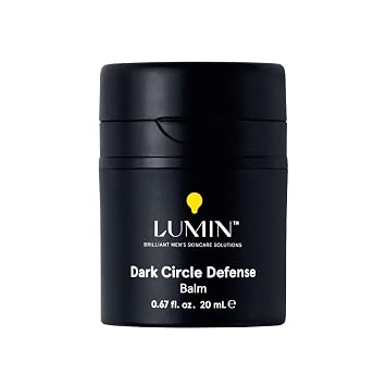 Lumin Bálsamo Dark Circle Defense para hombres, crema hidratante para ojos con cafeína y niacinamida, cuidado de la piel coreano para hombres, reduce el aspecto de hinchazón, líneas finas y ojeras