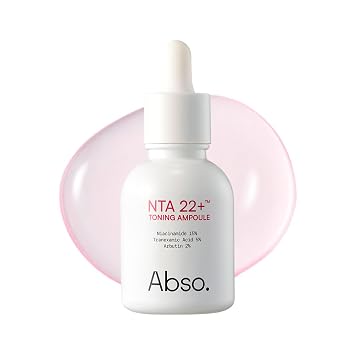 Abso NTA 22+ Ampolla tonificante, suero facial de niacinamida para iluminar el brillo, cuidado de la piel de vidrio para tono de piel desigual, cuidado de la piel coreano, 1.01 fl oz / 30ml