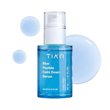 TIAM Blue Peptide Calm Down Suero, suero facial refrescante y calmante con péptidos de cobre y centella asiática, cuidado de la piel coreano ligero para pieles sensibles, 1.01 onzas líquidas