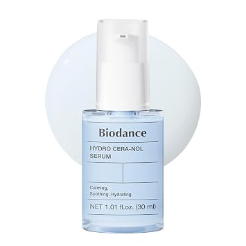 BIODANCE Hydro Cera-nol Suero, suero facial hidratante y calmante para piel seca y sensible con ceramida, D-pantenol, ácido hialurónico, cuidado de la piel coreano | 1.01 onzas líquidas x 1 ea