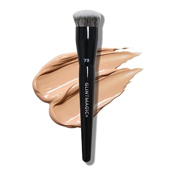GlintMagic - Brocha de base profesional, sin rayas, acabado pulido para líquidos, crema y polvo, cerdas densas y suaves, fácil de limpiar, todo tipo de piel