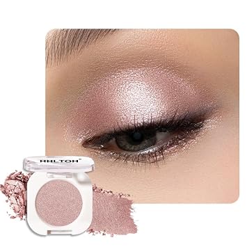Sombra de ojos color crema champán, sombra de ojos brillante dorada clara con purpurina metálica para piel madura, ligera, mezclable, brillo sutil, a prueba de arrugas, veganas y sin crueldad animal