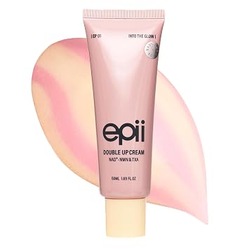 Double Up Cream - Crema hidratante facial reafirmante para piel envejecida con NAD+ NMN TXA niacinamida y 15% escualano - Crema facial coreana para el cuidado de la piel para manchas oscuras