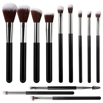 Juego de brochas de maquillaje de viaje, 12 piezas para sombra de ojos en