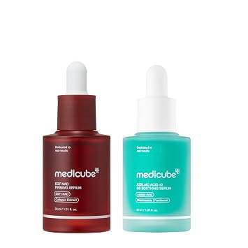 medicube Firm & Soothe Serum Duo, suero reafirmante NAD y suero calmante de ácido azelaico, cuidado de la piel coreano
