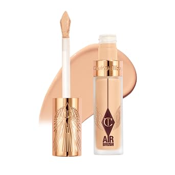 Charlotte Tilbury AIRbrush Corrector de desenfoque impecable – Corrector para ojeras, manchas y más – Hidratante, cobertura completa con un acabado mate natural
