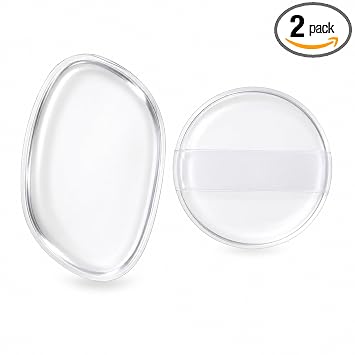 Esponja de maquillaje de silicona 2pcs, aplicador reutilizable del maquillaje del silicón de la jalea