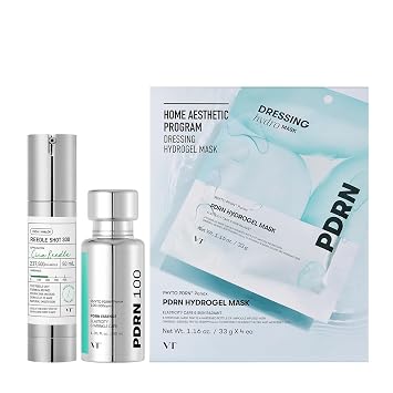 VT COSMETICS Paquete CICA Reedle Shot 300 & PDRN 100 Essence & PDRN Máscara de hidrogel 4 piezas
