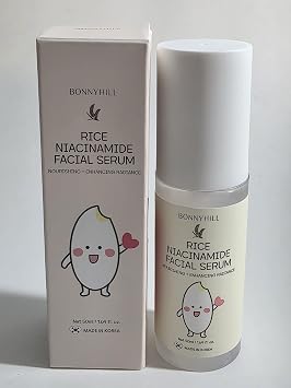 Bonny Hill Rice Niacinamide - Suero facial nutritivo e iluminador, antienvejecimiento, 1.7 onzas líquidas, vegano, todo tipo de piel
