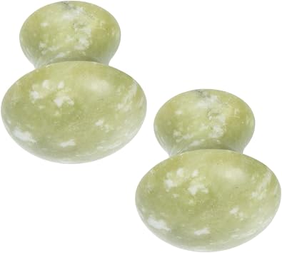 2Pcs Jade Mushroom Facial Roller for Eye Arms Jawline