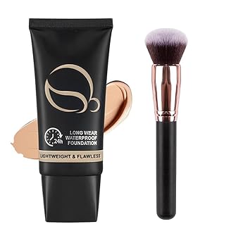 Base líquida para hombre las 24 horas con crema BB Corrector de pincel, maquillaje facial, unifica el tono de la piel, textura ligera, adecuada para todo tipo de piel (2.03 fl oz) (02 NATURAL)