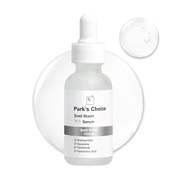 Snail Mucin 78.5% Serum | Suero de caracol para reparación de la piel y recuperación de barreras | Suero facial hidratante para pieles sensibles y dañadas | Cuidado de la piel coreano | Park's Choice