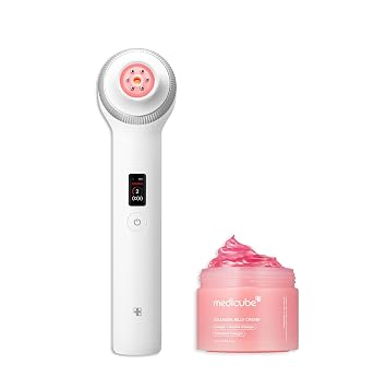 medicube Dúo reafirmante y radiante de alta tecnología: medicube Age-R Ultra Tune 40.68 y crema de gelatina de colágeno de 3.7 fl oz | Regalos para mujeres, regalos para mamá