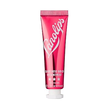Lanolips Baby Rose Gold 101 Ungüento – Bálsamo teñido para labios y mejillas – Bálsamo hidratante e hidratante con tintes de rosa rocío para un aspecto de rubor natural – Limpio, libre de crueldad