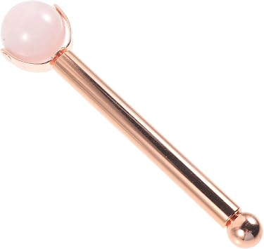 Jade Face Roller Facial Massager with Metal Rod for Daily Skincare Routine