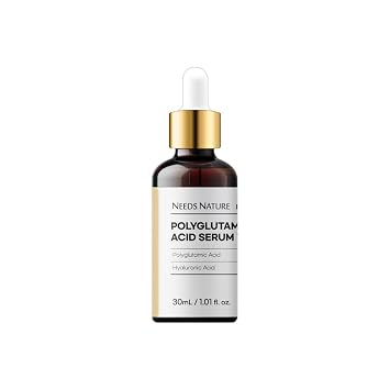 Suero facial de ácido poliglutámico al 10% para la cara – NECESITA NATURALEZA DIY refuerzo hidratante con ácido hialurónico y alantoína | Cuidado de la piel coreano para piel seca y sensible | 1.0 fl