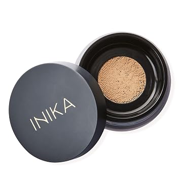 INIKA Base de maquillaje mineral orgánica en polvo con SPF 25, maquillaje vegano, aspecto natural, cobertura construible, resplandor y brillo impecables, cobertura de manchas, libre de crueldad, embalaje sostenible, paciencia, 0.23 oz