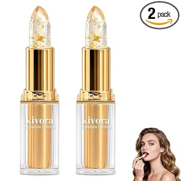 2 lápices labiales Kivora para labios maduros, bálsamo labial Kivora actualizado 2026, bálsamo labial que cambia de color con pH que cambia de color, bálsamo labial hidratante para labios maduros