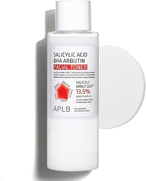 APLB Tónico facial de arbutina de ácido salicílico BHA | SALICYLIC ARBUT CEN™ 13.5% 5.41 FL.OZ/Cuidado de la piel coreano, cuidado del acné y poros, reposición de humedad, revitaliza para suavidad y