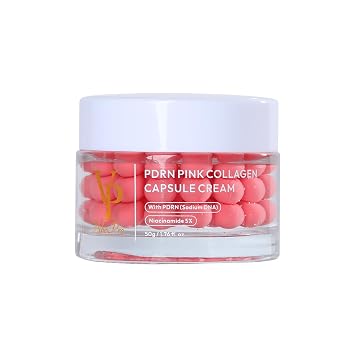 VP PDRN - Crema cápsula de colágeno rosa – Hidratante facial hidratante con niacinamida, crema de cápsula ligera para piel radiante, suave y de aspecto uniforme, cuidado de la piel coreano, 50
