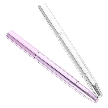Healeved Juego de 2 cepillos de labios de doble punta retráctil cepillo corrector portátil para mujeres al azar