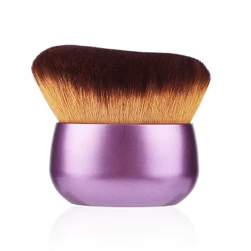 Cepillo autobronceador, maquillaje mixto autobronceador para base bronceadora y bronceado en aerosol, cepillo vegano suave superior para piernas de cara (morado)