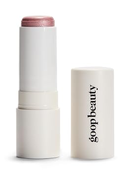 goop Beauty Glow Skin Highlighter Stick | Resaltador multiusos con brillo nacarado, mezcla de aminoácidos y micropearl | maquillaje y cuidado de la piel | Pétalo: rosa claro de tonos fríos | 0.28 onzas