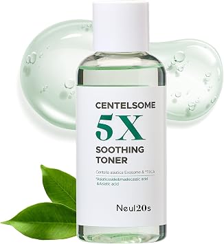 Centelsome 5X Tónico calmante 6.76 fl oz/6.8 fl oz | Tónico facial coreano hidratante y calmante con té verde, centella asiática y exosomas | Apoya la piel sensible, seca y propensa al acné