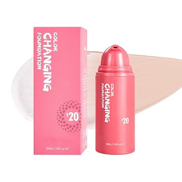 Maquillaje líquido de base para mujer, base que cambia de color, oculta imperfecciones y unifica el tono de la piel, crea un maquillaje natural impecable, SPF 20, todos los tonos de piel, 1.01 onzas