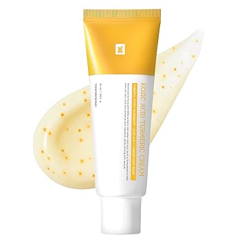 TOSOWOONG Crema de cúrcuma de ácido kójico para manchas oscuras e