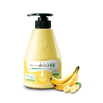 Kwailnara Gel de Baño de Leche de Plátano – Gel de baño coreano con extracto de plátano para una piel suave e hidratada 19.75 oz / 560 g.
